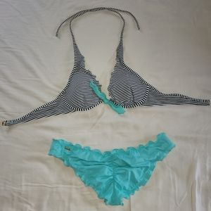 Bathing suit top is 34b bottoms are size small
